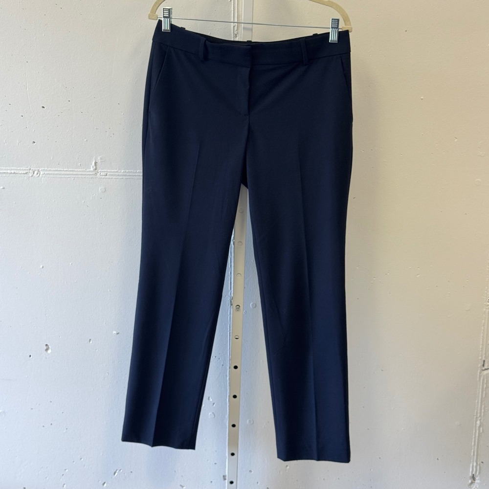 Ann Taylor Petite Navy Blue Straight Leg Dress Pants Trousers 6P Careerwear